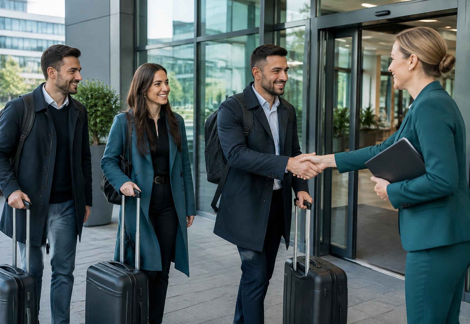 Professionals from the Balkans arriving at their new workplace in Germany